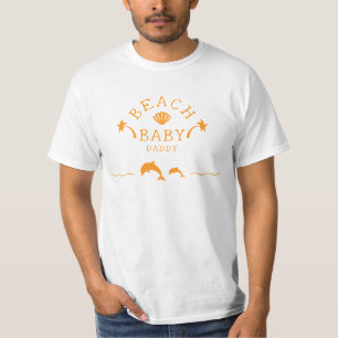 T-shirt Palms & Dolphins Orange Beach Baby Papa