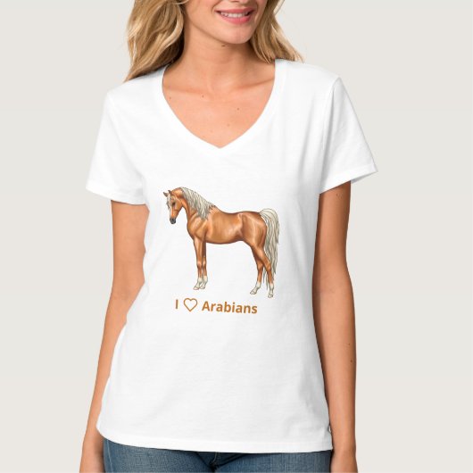 T-shirt Palomino Châtaigner clair Cheval égyptien Arabe (Devant)
