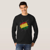 T-shirt Pan African Fist UNIA Flag African Freedom Black L (Devant entier)