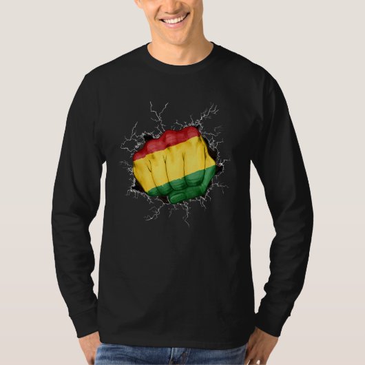 T-shirt Pan African Fist UNIA Flag African Freedom Black L (Devant)