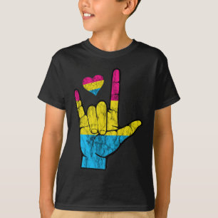 T-shirt Pan ASL Pride Pansexual Perte auditive Sourds débu