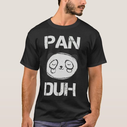 T-shirt Pan Duh Pansexual Panda Bear Gay (Devant)