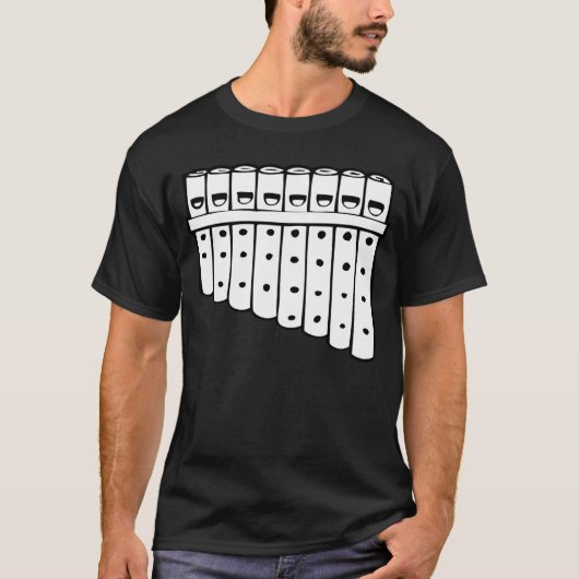 T-shirt Pan Flute Musical Instrument Flutist (Devant)