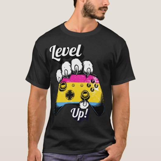 T-shirt Pan Pride Level Up Tiger Paw Controller Tee 2026 (Devant)