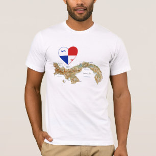 T-Shirt Panama Bannière Cœur et Carte