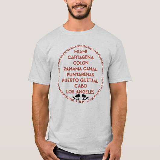 T-shirt Panama Canal First Time Red (Devant)