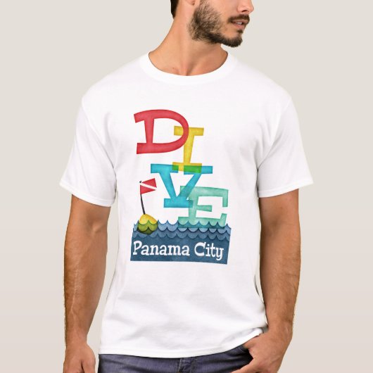 T-shirt Panama City Dive - Plongée colorée (Devant)