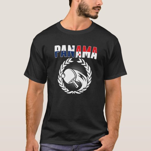 T-shirt Panama Table Tennis Panaméen Ping Pong Support (Devant)