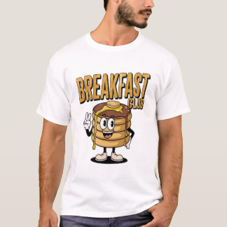 T-shirt Pancake Club Petit-Déjeuner Rétro | Foodie drôle