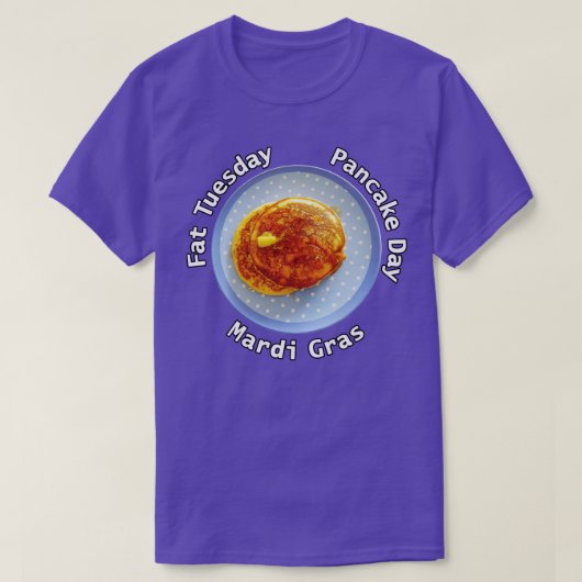 T-shirt Pancake Day Gras Mardi Typographie alimentaire (Design devant)
