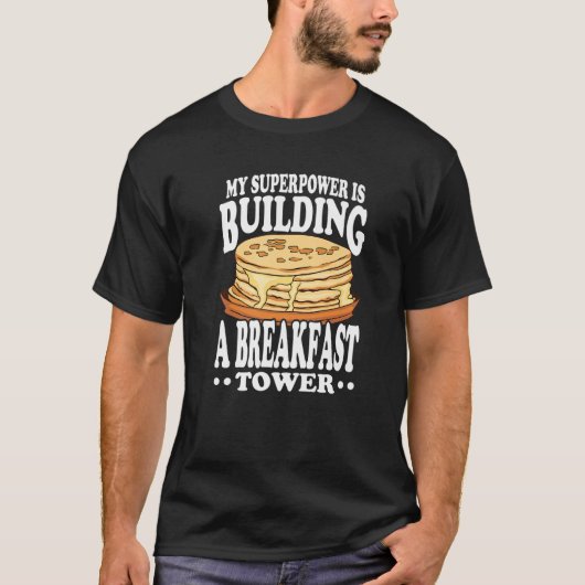 T-shirt Pancake Maker & Flapjack Breakfast Designs For Pan (Devant)