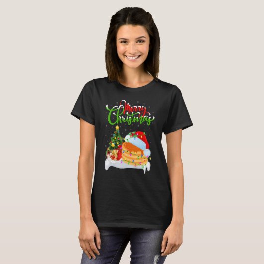 T-shirt Pancake Nourriture Noël Décorations Père Noël Panc (Devant entier)