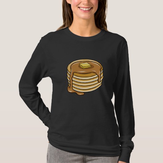 T-shirt Pancake Stack With Maple Syrup Pancakes (Devant)