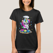 T-shirt Pancakes Cupcake Muffin Baking Unicorn Avec Chef (Devant)