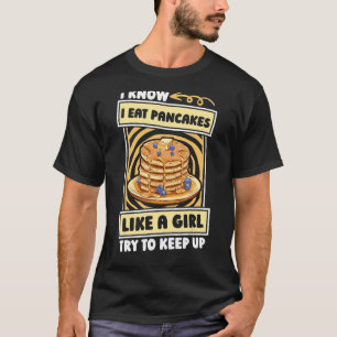 T-shirt Pancakes Girl Breakfast - Pancakes au sirop d'érab