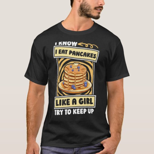 T-shirt Pancakes Girl Breakfast - Pancakes au sirop d'érab (Devant)