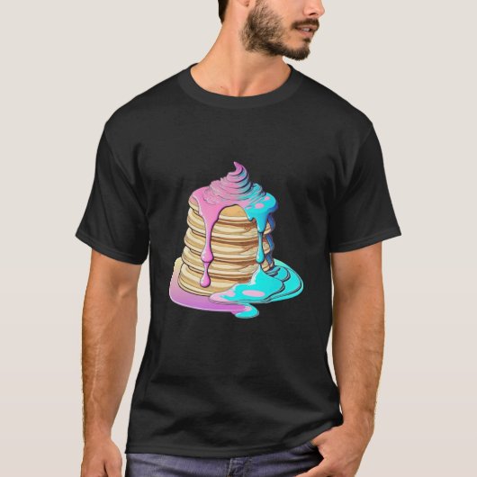 T-shirt Pancakes Vaporwave Retrowave Aesthetic (Devant)