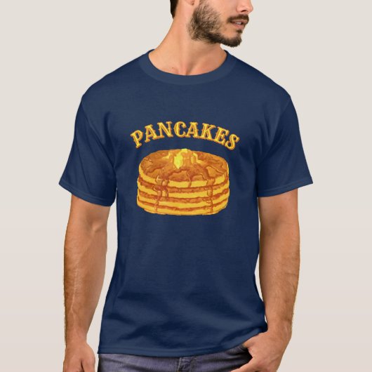 T-shirt Pancakes With Maple Syrup & Butter Template (Devant)