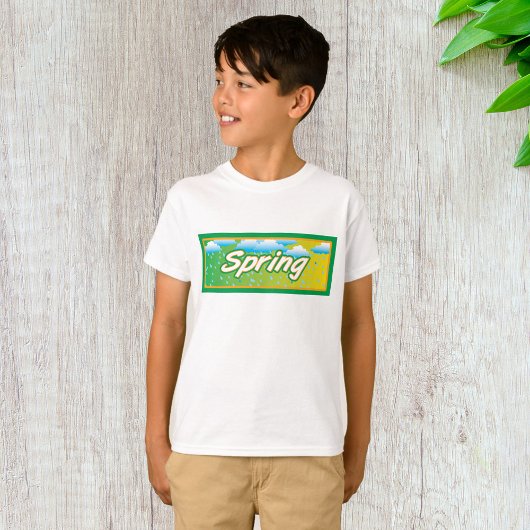 T-shirt Pancarte bannière de printemps