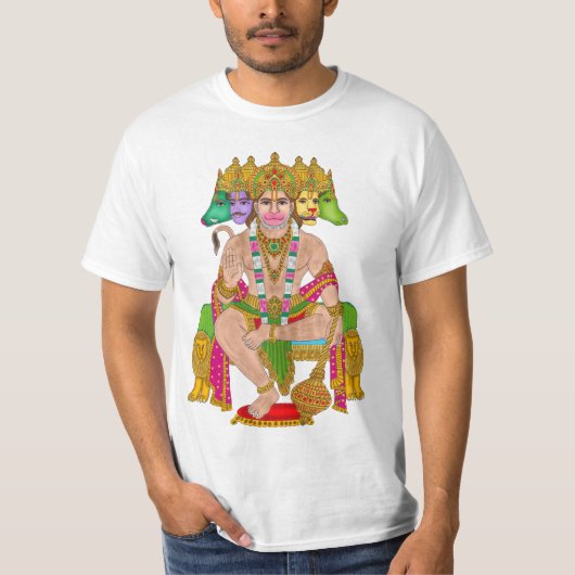 T-shirt Panchmukhi Hanuman | Puissant Hindou Lord (Devant)