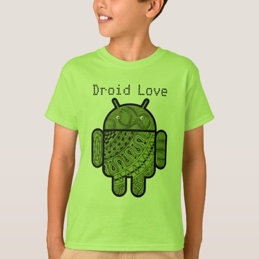 T-shirt Pancho Doodle Character pour robot Android™ (Devant)