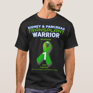 T-shirt Pancréas du rein Transplant Anniversaire Guerrier 