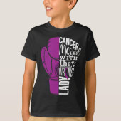 T-shirt Pancréatique Cancer Sensibilisation Boxe Gant Tee (Devant)