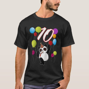 T-shirt Panda 10 Ans Panda Avec Balloons Baseball