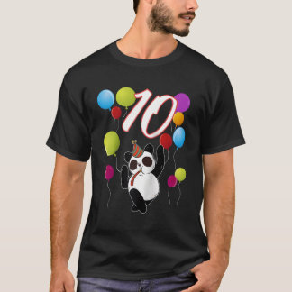 T-shirt Panda 10 Ans Panda Avec Balloons Baseball