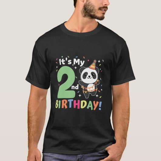 T-shirt Panda 2Nd Pour Deux Pandas (Devant)