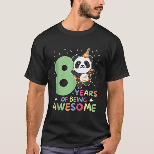 T-shirt Panda 8Th For Eight Panda (Devant)