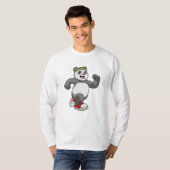 T-shirt Panda à courir avec bandeau (Devant entier)
