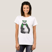 T-shirt Panda à Fitness avec serviette (Devant entier)