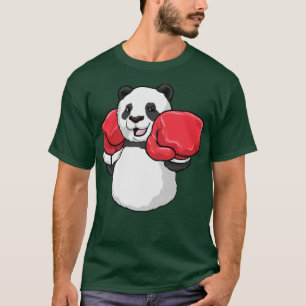 T-shirt Panda à la boxe avec gants de boxe