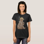 T-shirt Panda à la pêche avec une canne à pêche (Devant entier)
