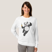 T-shirt Panda à la vaccination avec seringue (Devant entier)