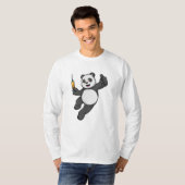 T-shirt Panda à la vaccination avec seringue (Devant entier)