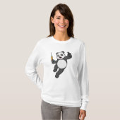 T-shirt Panda à la vaccination avec seringue (Devant entier)
