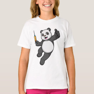 T-shirt Panda à la vaccination avec seringue