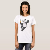 T-shirt Panda à la vaccination avec seringue (Devant entier)