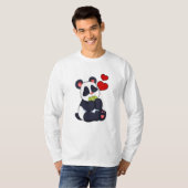 T-shirt Panda à manger des Feuilles (Devant entier)