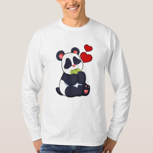 T-shirt Panda à manger des Feuilles (Devant)