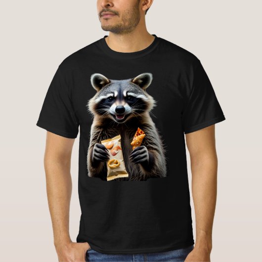 T-shirt Panda à ordures : Raton laveur amusant (Devant)