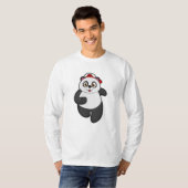 T-shirt Panda à Running avec Casquette (Devant entier)