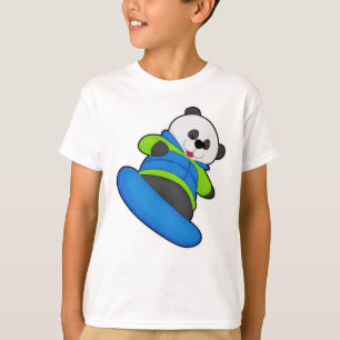 T-shirt Panda a Snowboarder