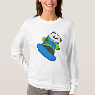 T-shirt Panda a Snowboarder