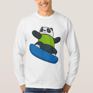T-shirt Panda a Snowboarder