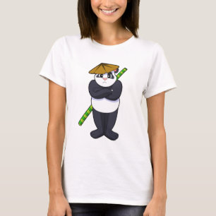 T-shirt Panda à Stick combat Martial arts.PNG