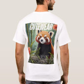 T-shirt Panda adorable en bambou Jardin - Asthétique migno (Dos)