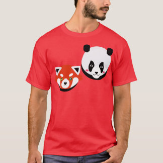 T-shirt Panda adorable et Panda rouge 2